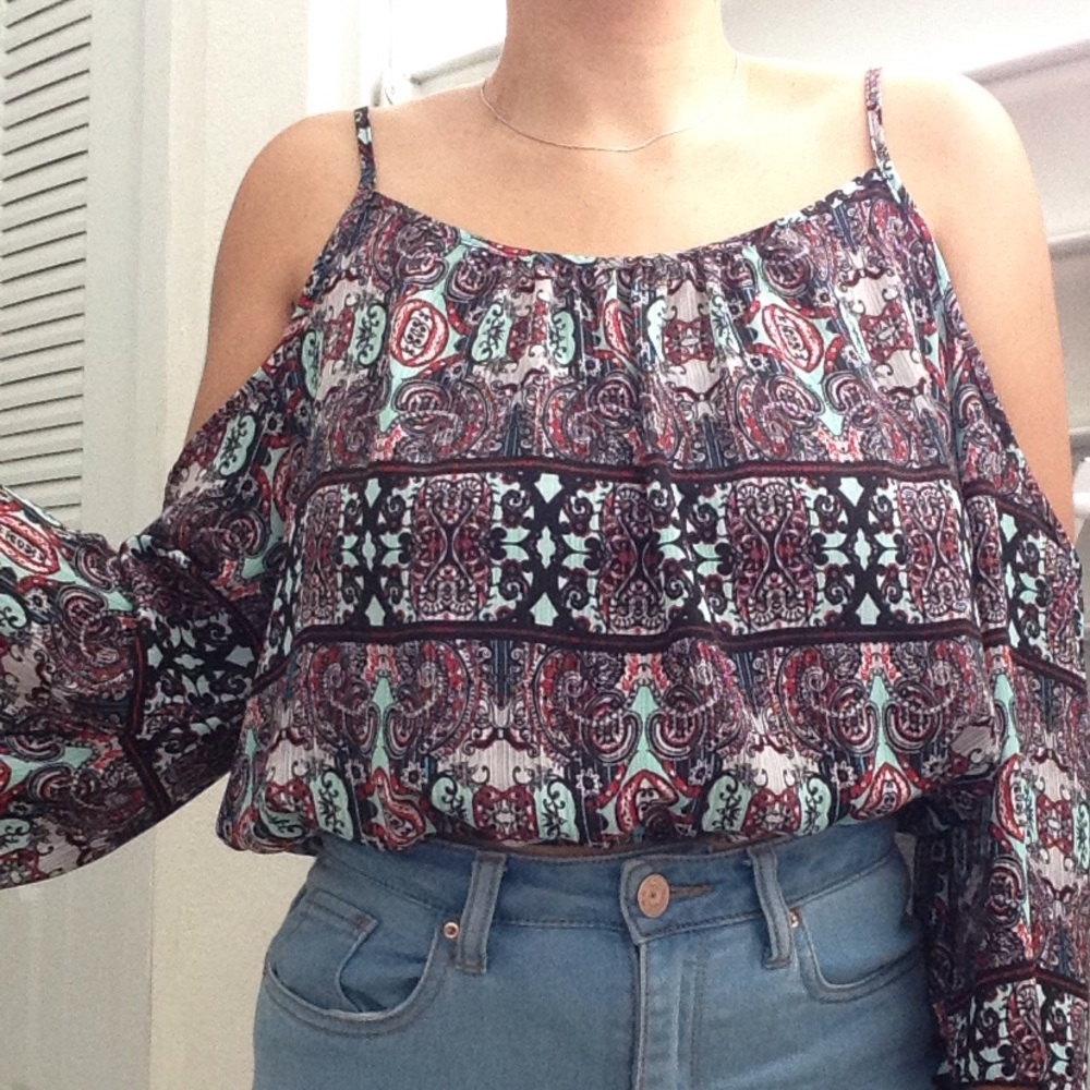 💙Colorful hippie crop top💚